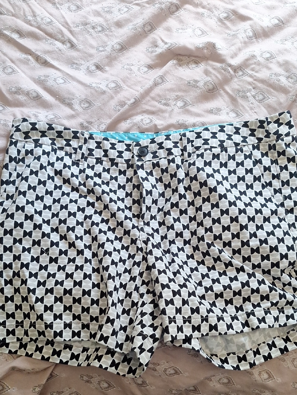 Merona Black and White Bow-Print Women’s Shorts